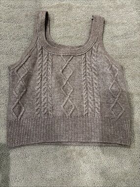 Jessica Simpson Mauve Knit tank crop top size M